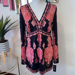 INC black and pink blouse